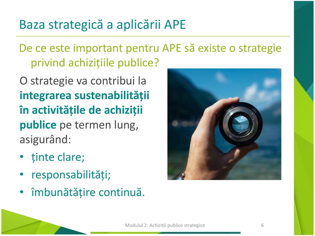 Baza strategică a aplicării APE