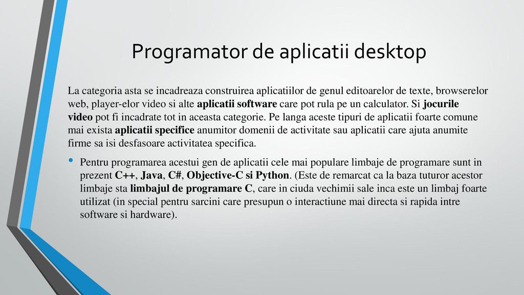 Programator de aplicatii desktop