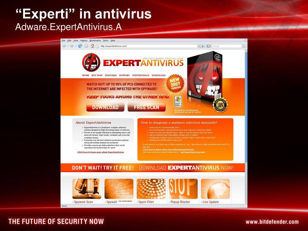 Experti in antivirus Adware.ExpertAntivirus.A