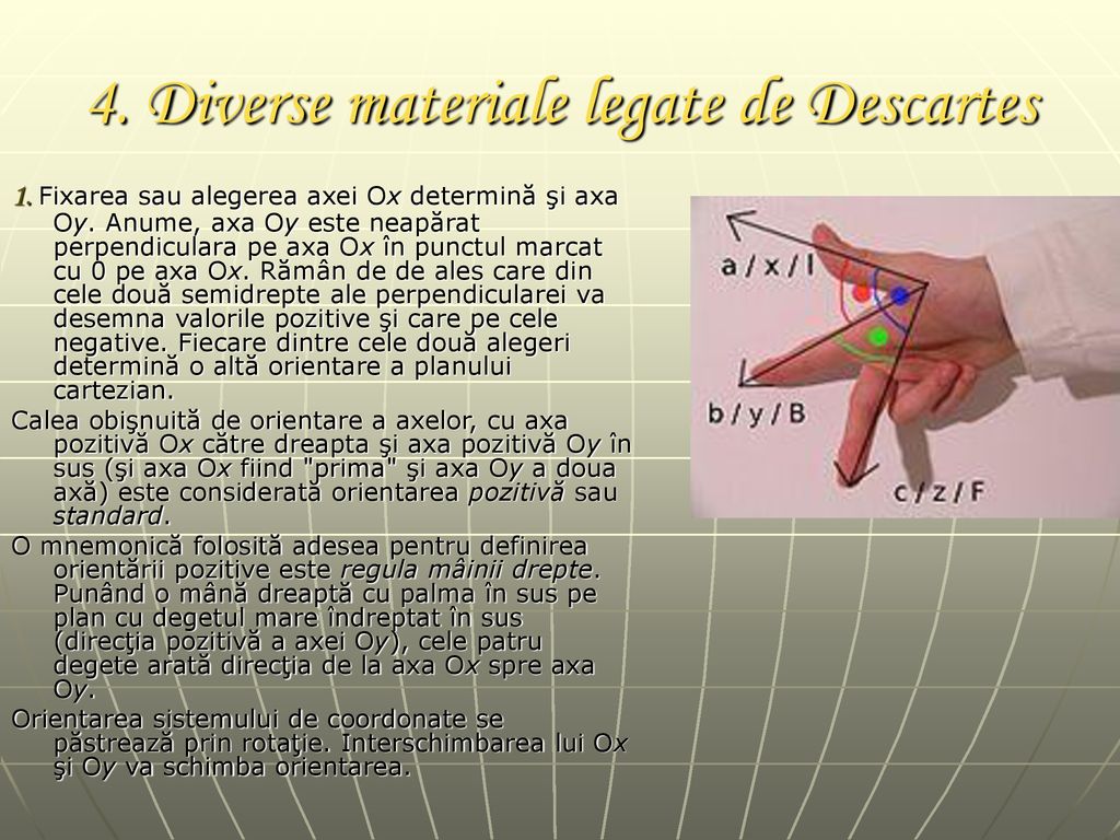 4. Diverse materiale legate de Descartes