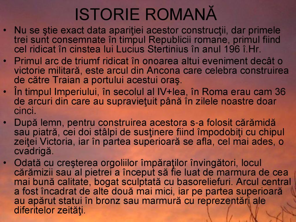ISTORIE ROMANĂ