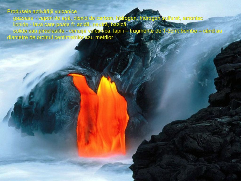 Produsele activității vulcanice