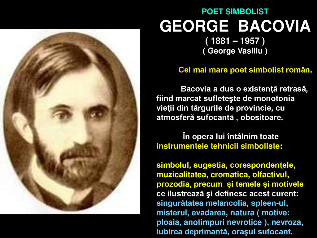 POET SIMBOLIST GEORGE BACOVIA