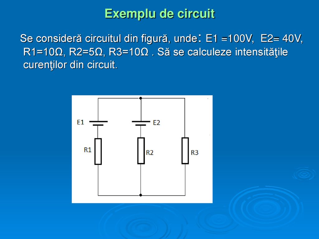 Exemplu de circuit