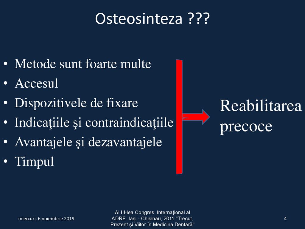 Osteosinteza Reabilitarea precoce Metode sunt foarte multe Accesul