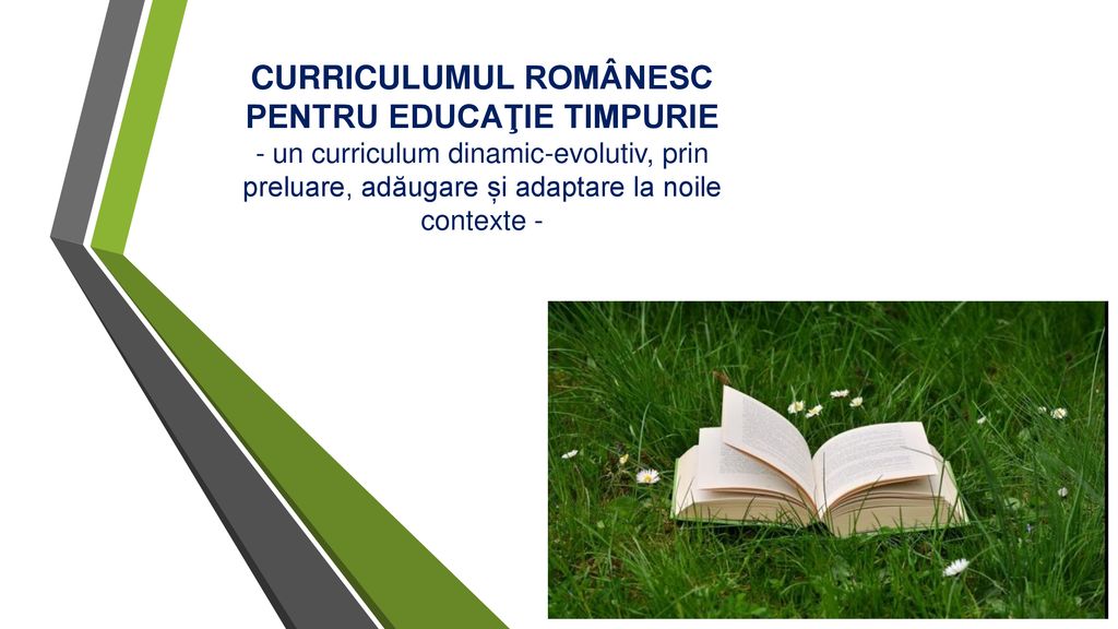 CURRICULUMUL ROMÂNESC PENTRU EDUCAŢIE TIMPURIE - un curriculum dinamic-evolutiv, prin preluare, adăugare și adaptare la noile contexte -