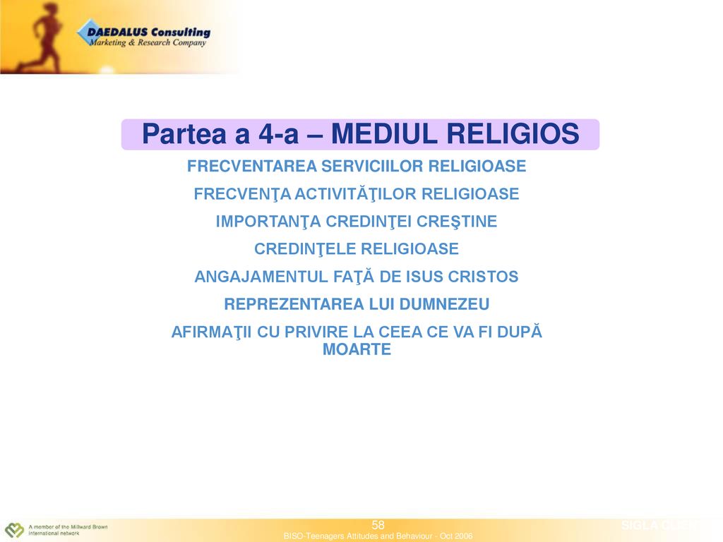 Partea a 4-a – MEDIUL RELIGIOS