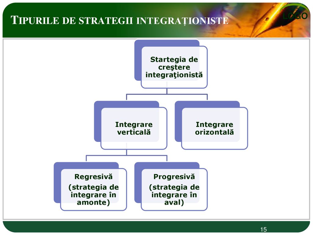 Tipurile de strategii integraţioniste
