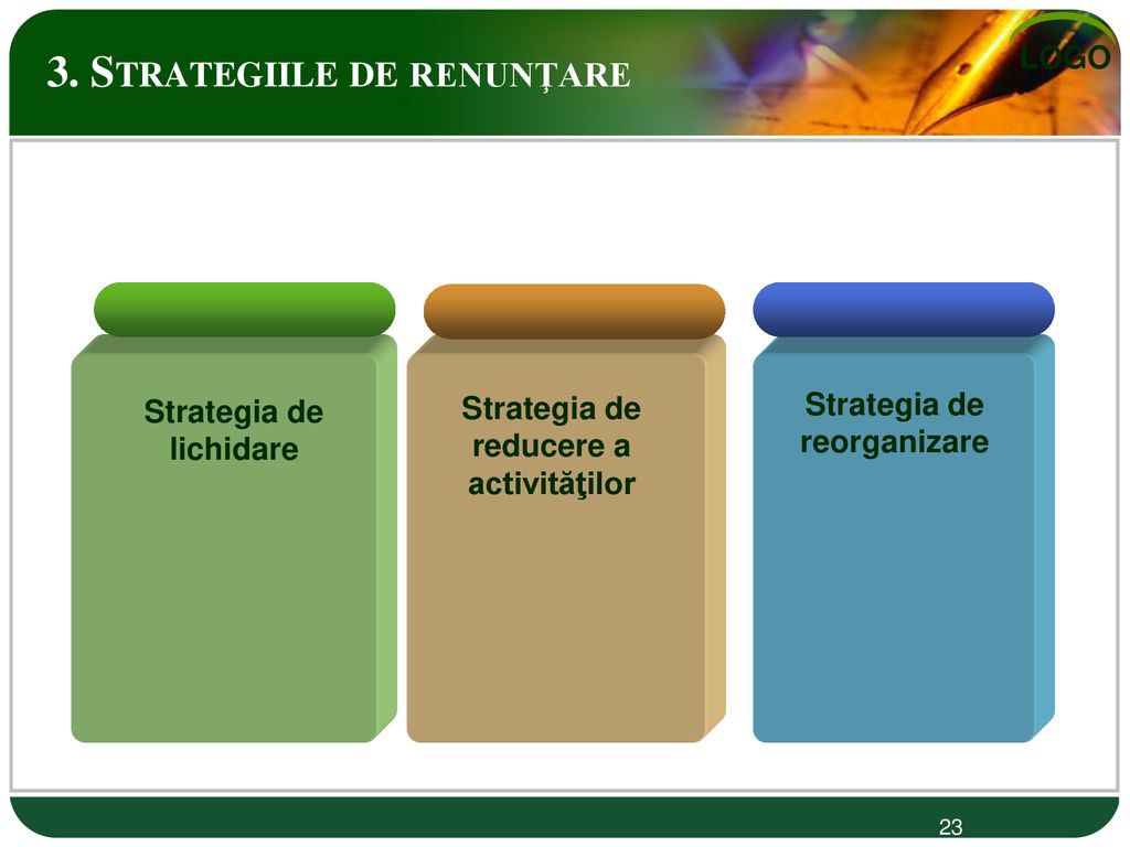 3. Strategiile de renunţare