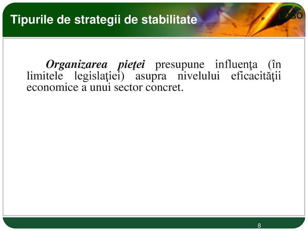 Tipurile de strategii de stabilitate