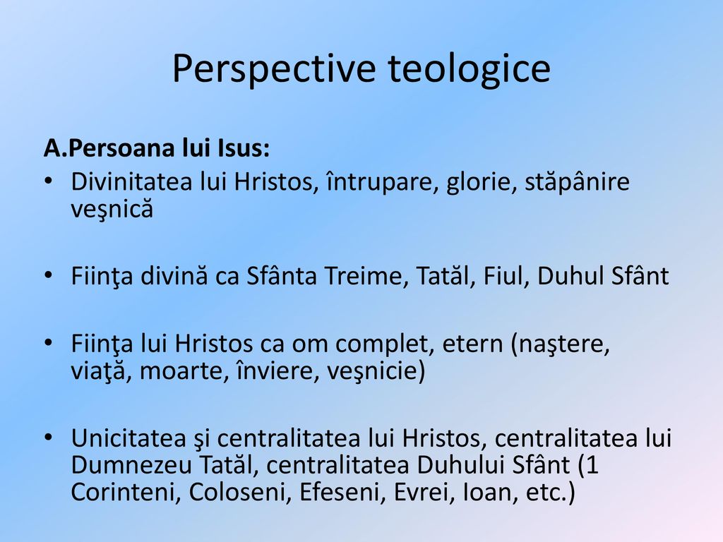 Perspective teologice