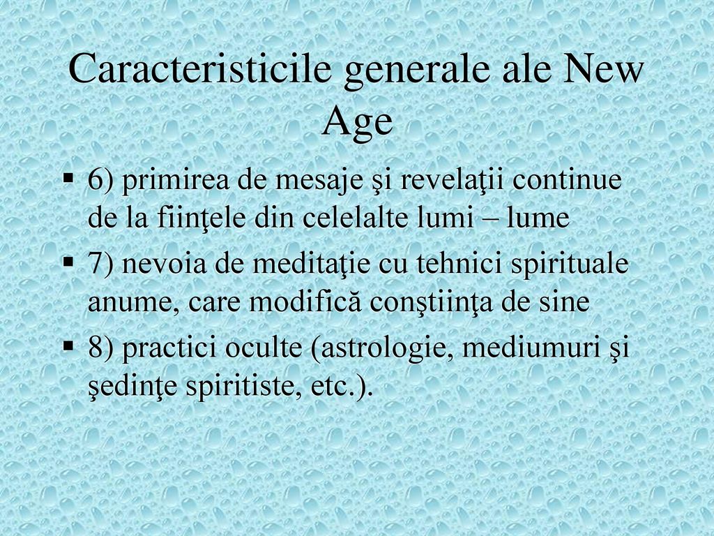 Caracteristicile generale ale New Age