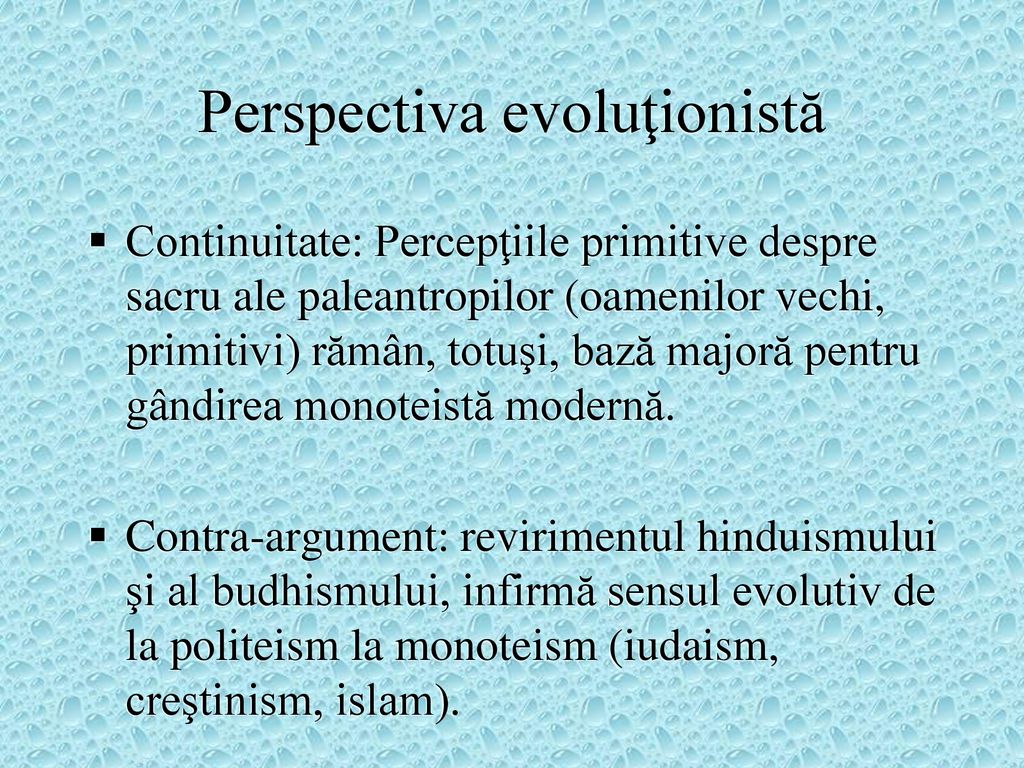 Perspectiva evoluţionistă