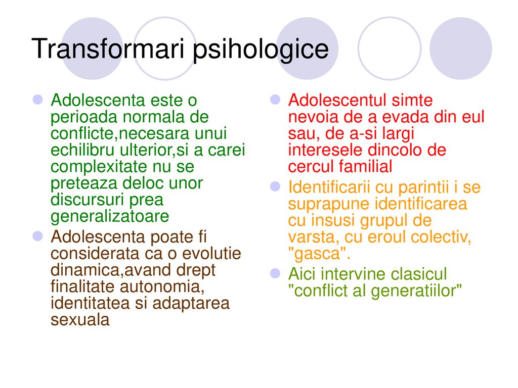 Transformari psihologice
