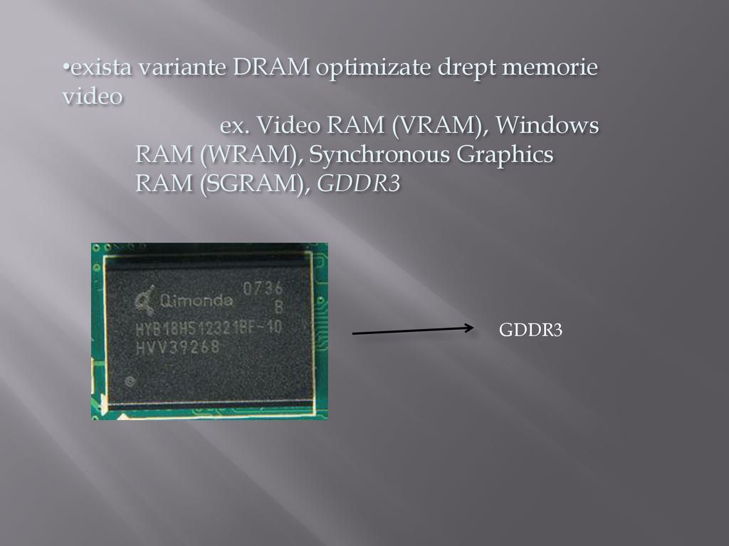 exista variante DRAM optimizate drept memorie video