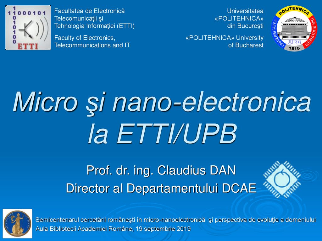 Micro şi nano-electronica la ETTI/UPB