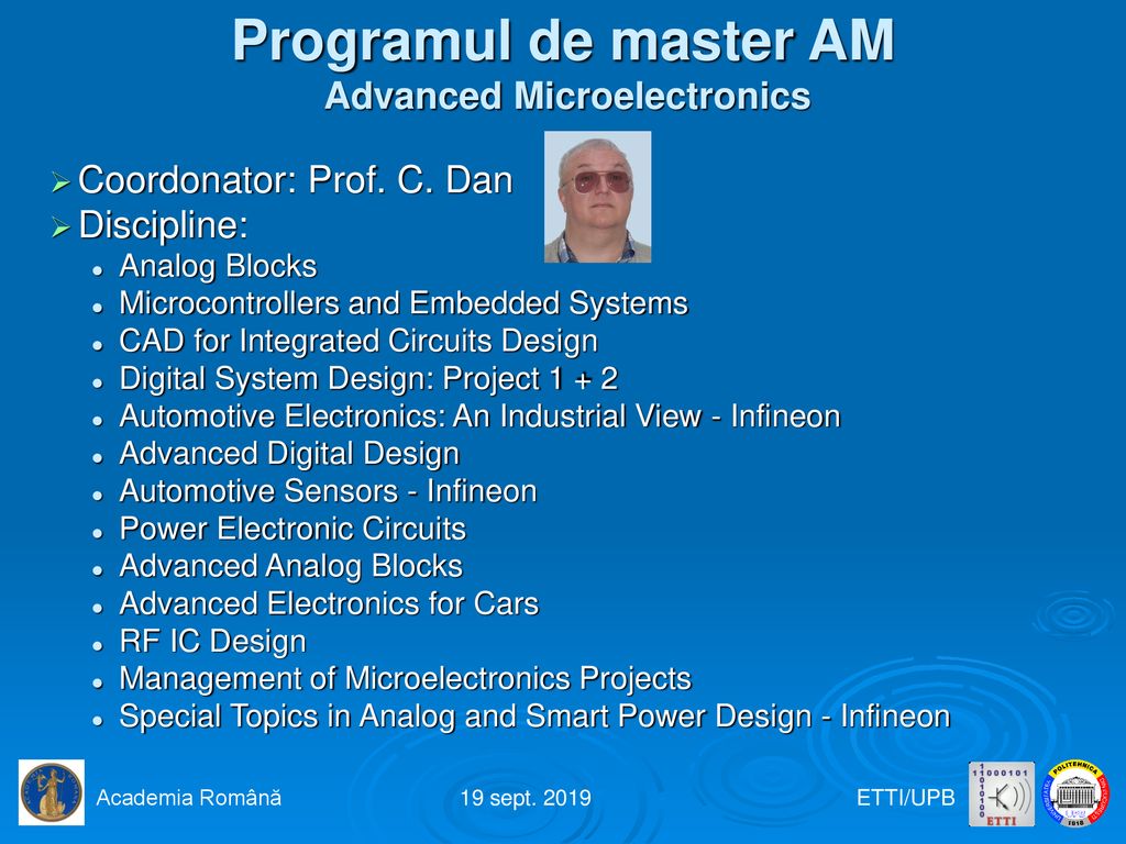 Programul de master AM Advanced Microelectronics