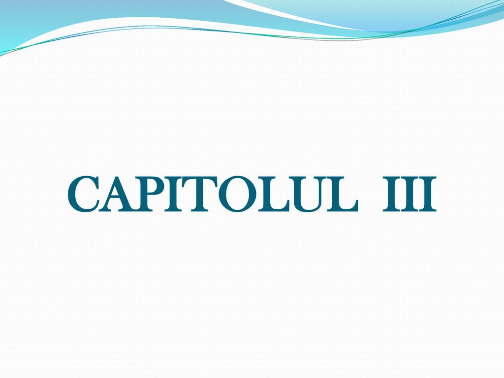 CAPITOLUL III