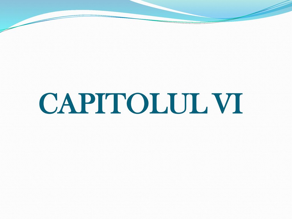 CAPITOLUL VI
