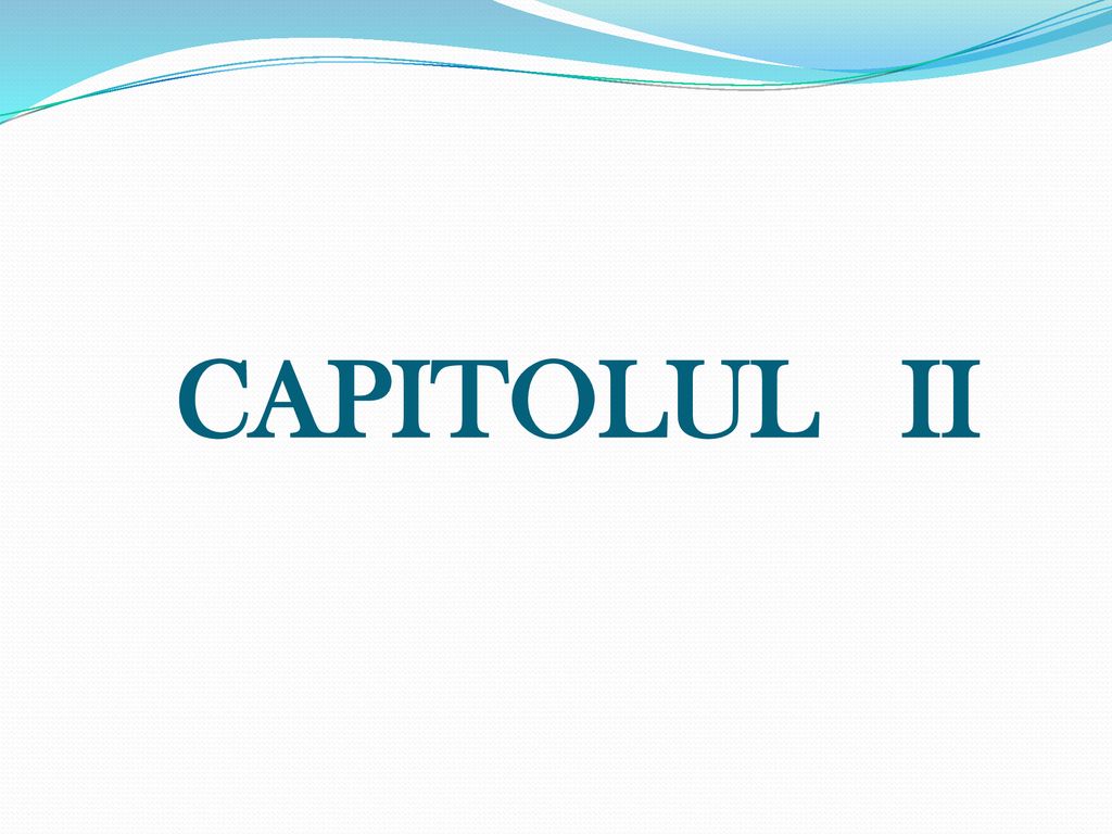 CAPITOLUL II