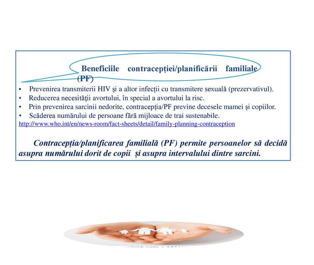 Beneficiile contracepției/planificării familiale (PF)