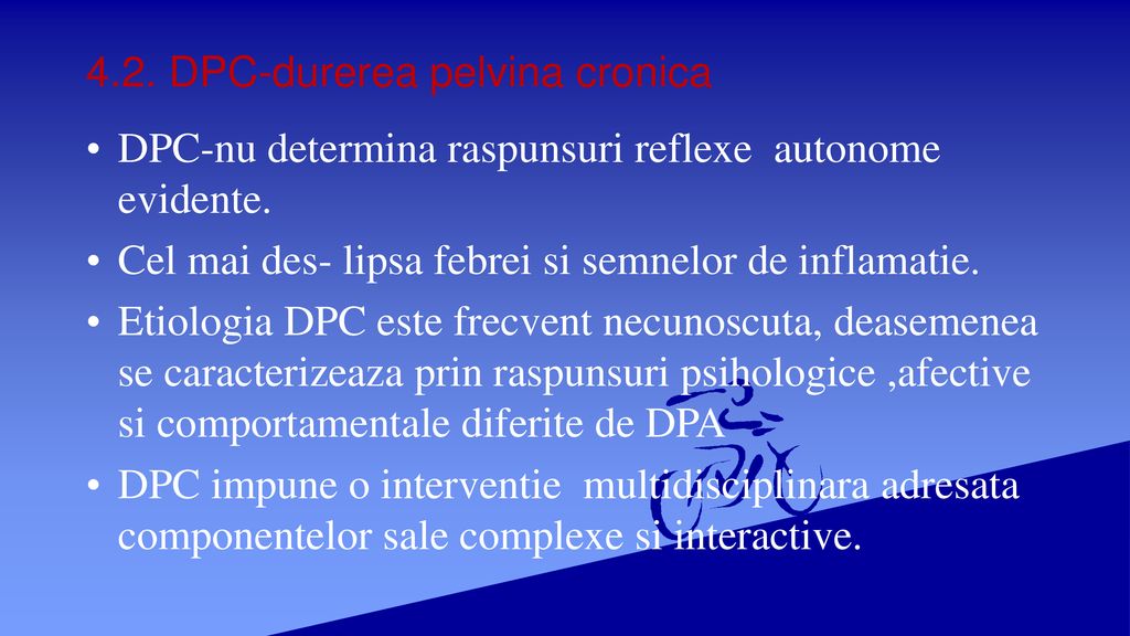 4.2. DPC-durerea pelvina cronica