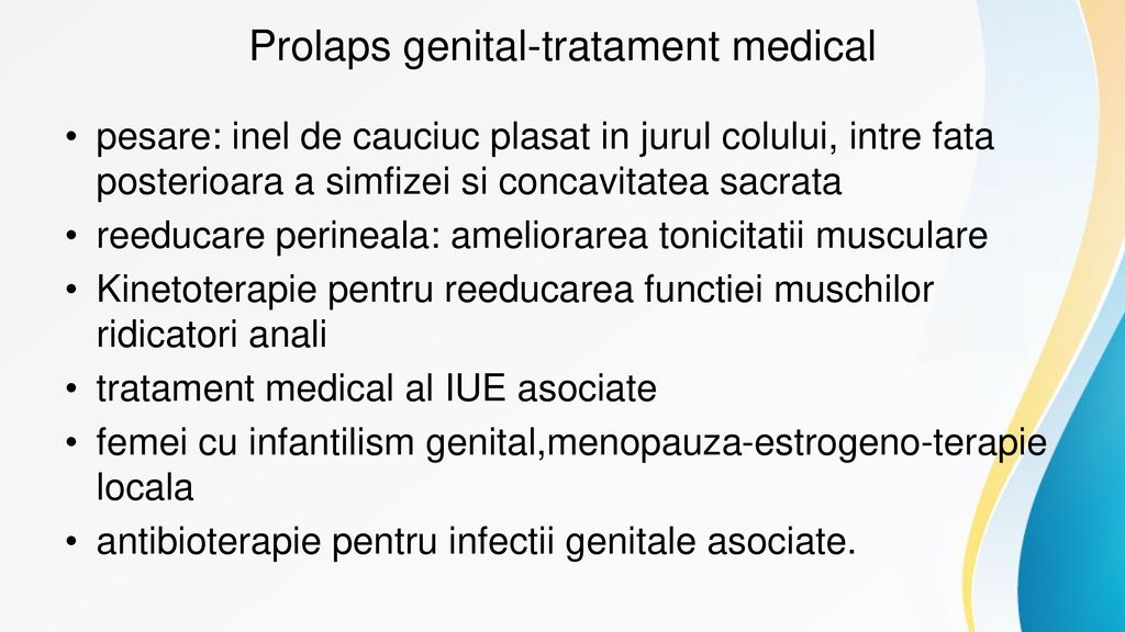 Prolaps genital-tratament medical