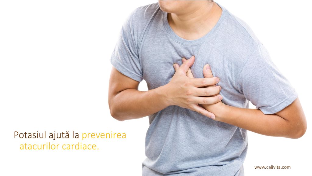 Potasiul ajută la prevenirea atacurilor cardiace.