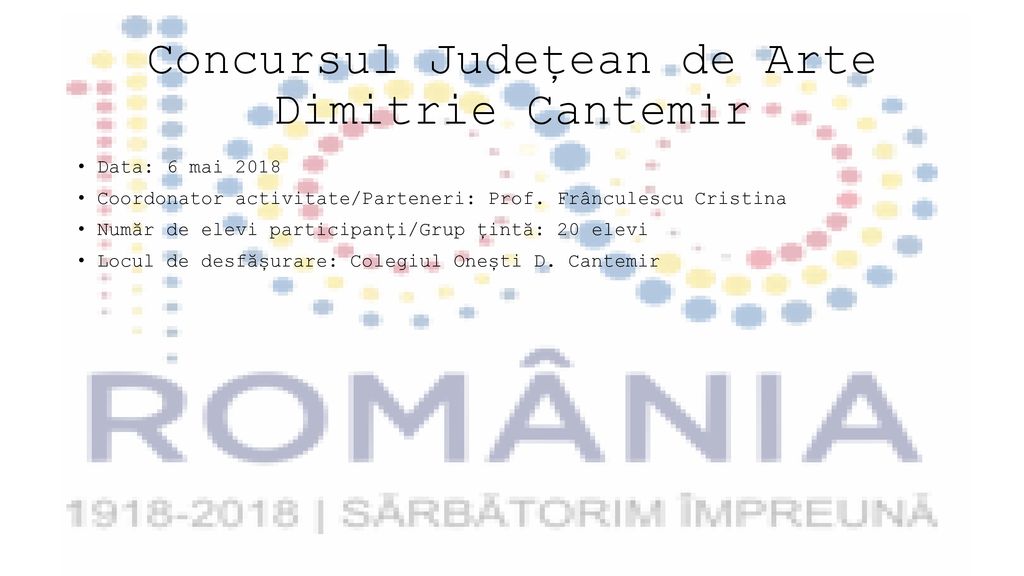 Concursul Județean de Arte Dimitrie Cantemir