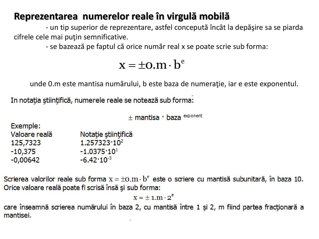 Psychiatry vertical Sleet CURS 2 Reprezentarea numerelor intregi si reale Sistem de numeraţie - ppt  descarcă