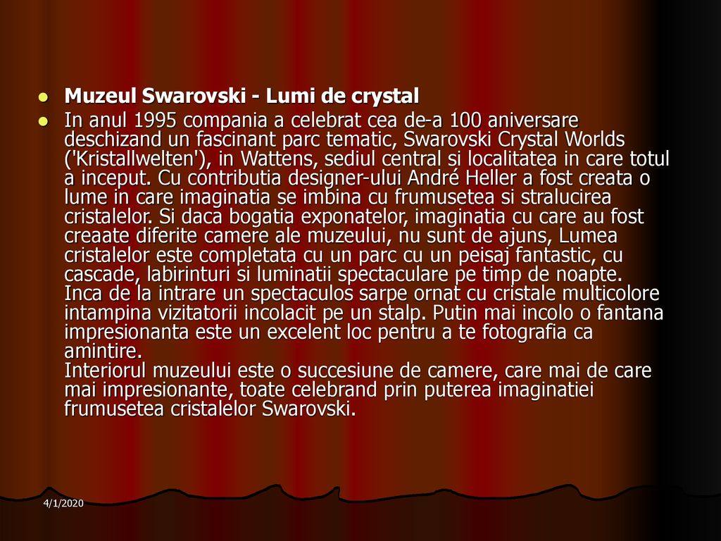 Muzeul Swarovski - Lumi de crystal